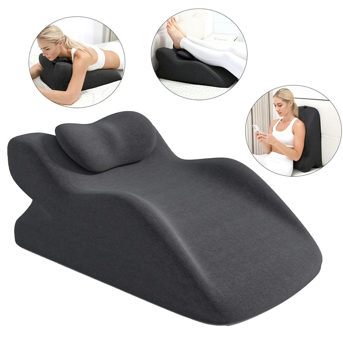 Coussin incliné ergonomique Planete Coussin, gris anthracite